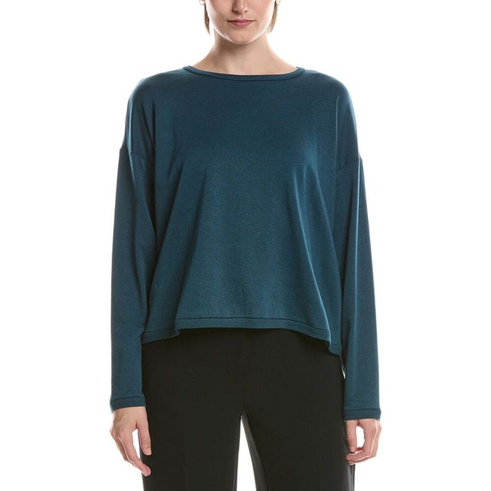 Eileen Fisher Womens  Cropped Boxy Top